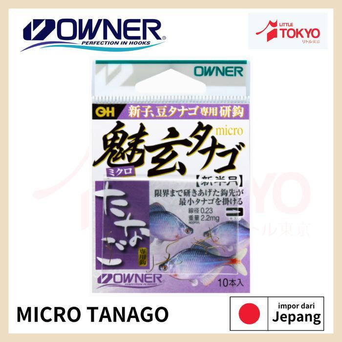 Mata Kail Owner Micro Tanago Hook New Half Moon 16596 Original Japan Ikan Umpan Jig