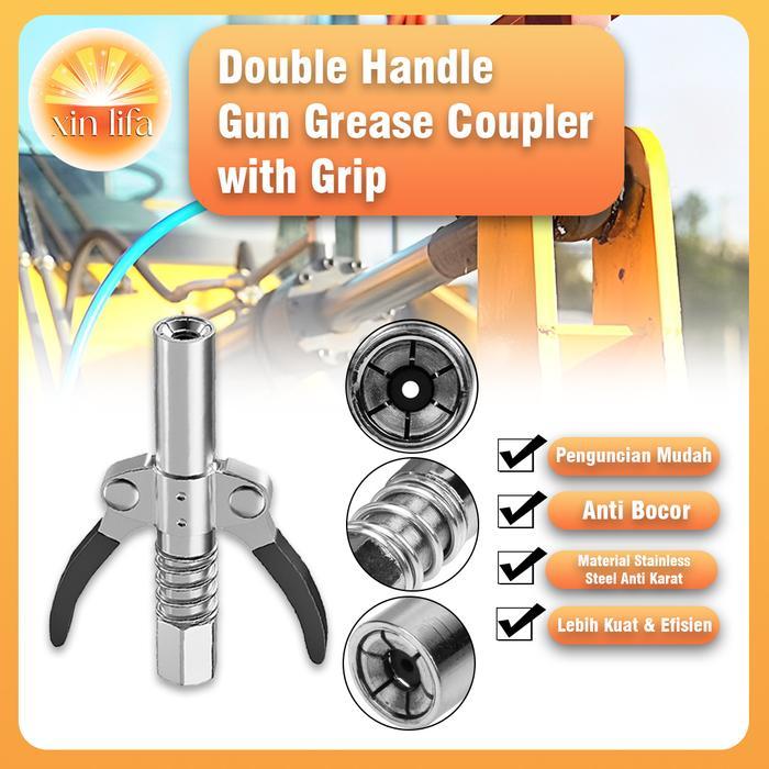 NEW Gemuk Grease Gun Coupler Alat Aplikasi Minyak Gemuk Grease Gun Coupler Grease Coupler Kepala