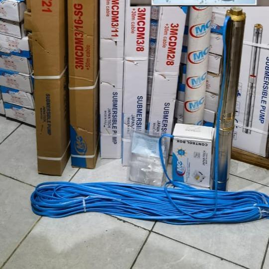 Pompa Satelit 3 Nasional MCPUMP 0.5HP 370watt 3MCDM 3/11 kabel biru 40mtr trsambung