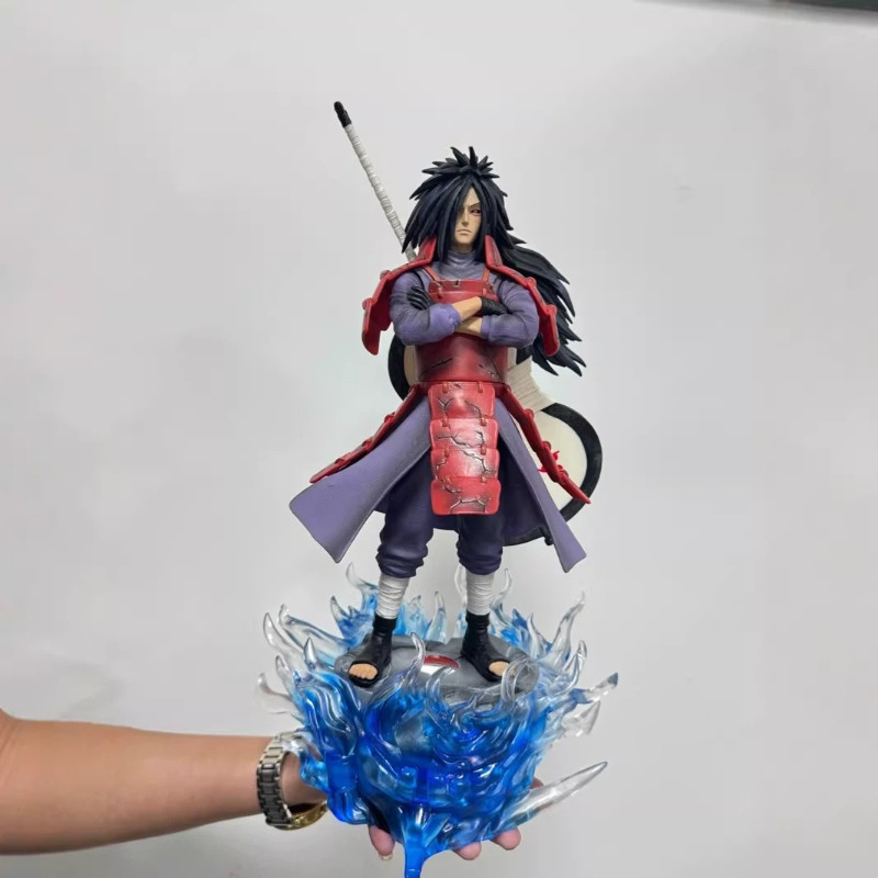 25cm/42cm Anime Naruto GK Uchiha Madara CW Gatekeeper Ver Light Up Figure PVC Statue Collect Model