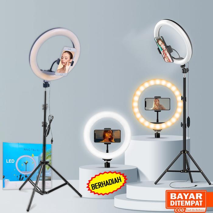 RINGLIGHT LIGHTING BEAUTY VLOGER YOUTUBER LAMPU HALO RING LIGHT LED