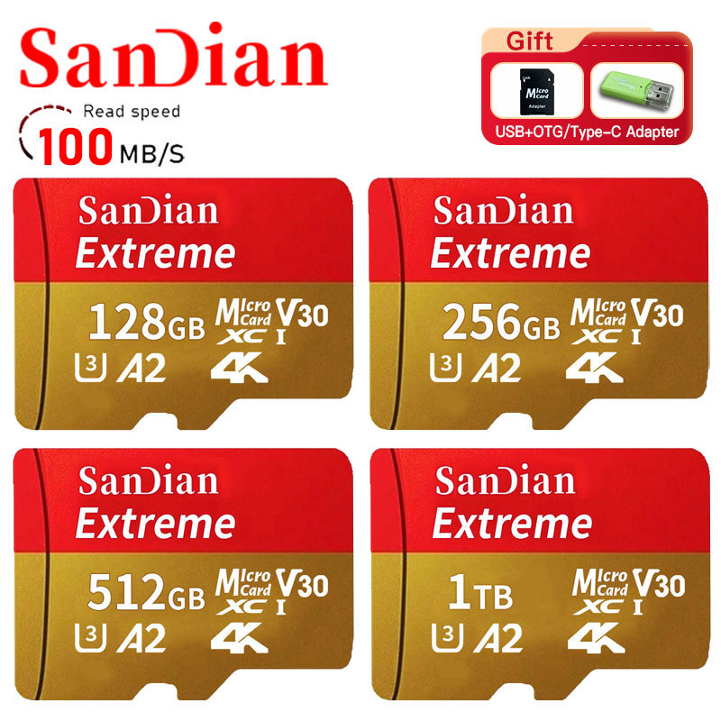 100% Original 1TB A2 Micro Card Class 10 Micro TF/SD Card  512GB