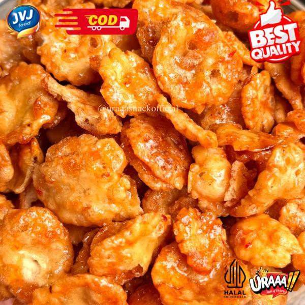 Emping Melinjo Pedas Manis Uraaa Renyah Manis Gurih Crunchy Pasti Promo