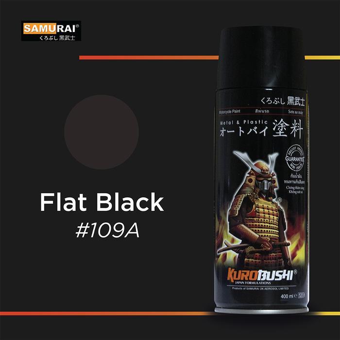 Samurai Paint Flat Black 109A Hitam Doff Standar #109A