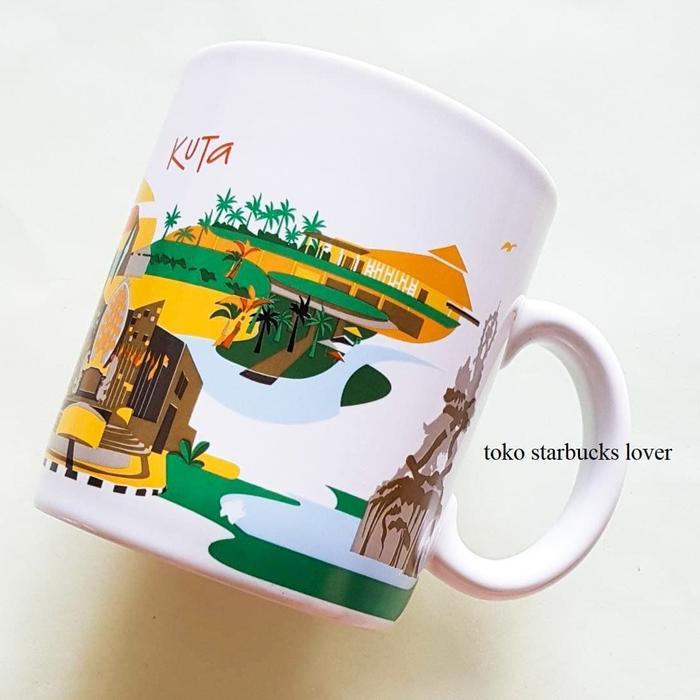 TERBARU Starbucks Tumbler Mug Ceramic Grande Pemandangan Kuta Bali 473ml