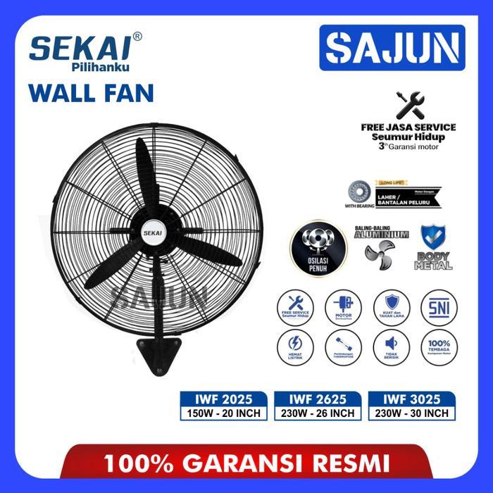 Baru Sekai Kipas Angin Dinding Industri 30 Inch Iwf 3077 / Iwf3077
