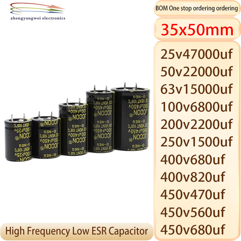 1pcs 25v 50v 63v 100v 200v 250v 400v 450v 470uf 560uf 820uf 680uf 1500uf 2200uf 6800uf 15000uf