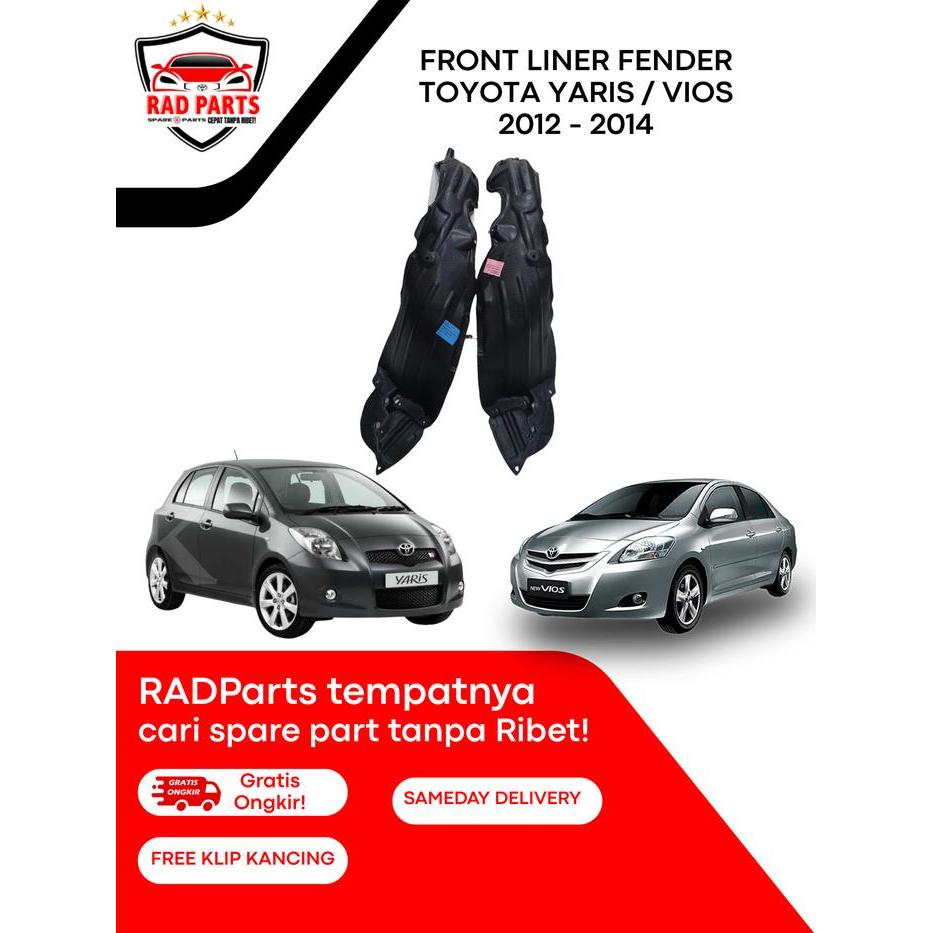 Liner Fender - Toyota Yaris 2012 2013 2014 - Front Inner Fender