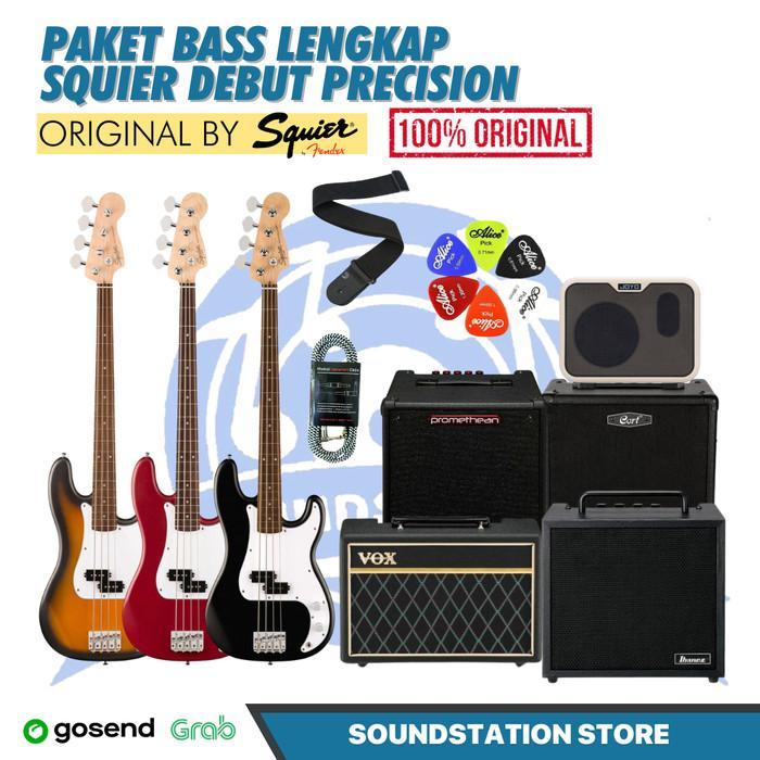 PAKET BASS SQUIER DEBUT PRECISION Electric Bass - BASS PACK