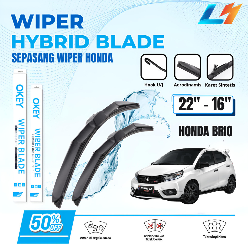 Wiper Honda Brio Hybrid Kaca Depan Mobil