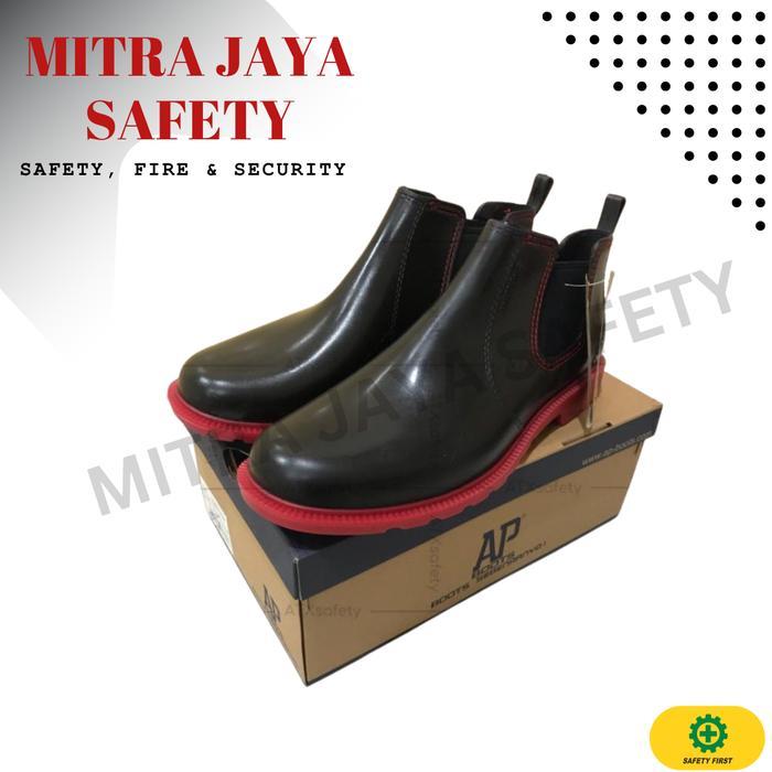 AP BOOT HOBBY SEPATU AP BOOT HOBBY SEPATU BOOT PENDEK HOBBY & WORK AP BOOTS HITAM MERAH KARET ANTI