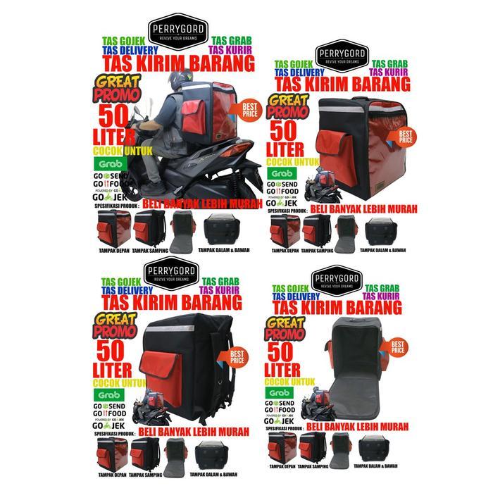 Ready Tas Kurir Gojek Tas Delivery Tas Motor Ransel Untuk Kirim Barang 50 Liter Warna Hitam Best