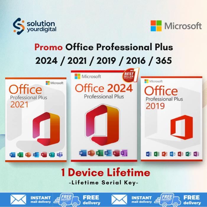 Promo Microsoft Office Professional Plus Lifetime Serial Key 2024/2021/2019/365
