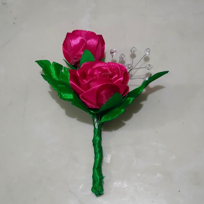 Korsase Bunga Mawar / Pin Jas / Panitia / Keluarga / Wedding Corsage - Magenta