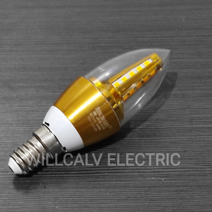 NEW LAMPU CANDLE LED 5W 5WATT E14 - LAMPU JANTUNG LED 5W 5WATT E14 KUNING