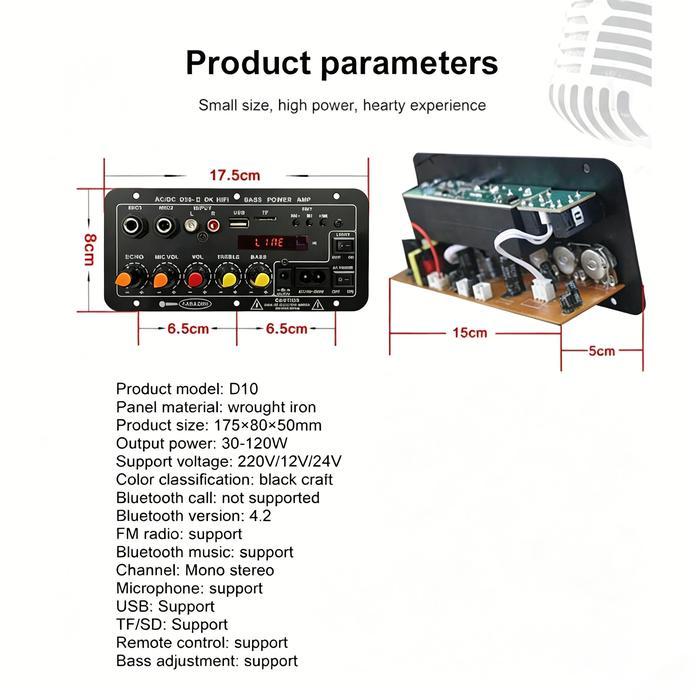 D30-ll 2000W Amplifier board Tampilan digital Power amplifier board Untuk 8-12 Inci Speaker AC