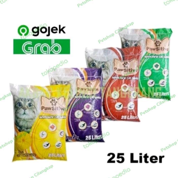 Pasir Gumpal Pawsitive 25L bentonite cat sands khusus /