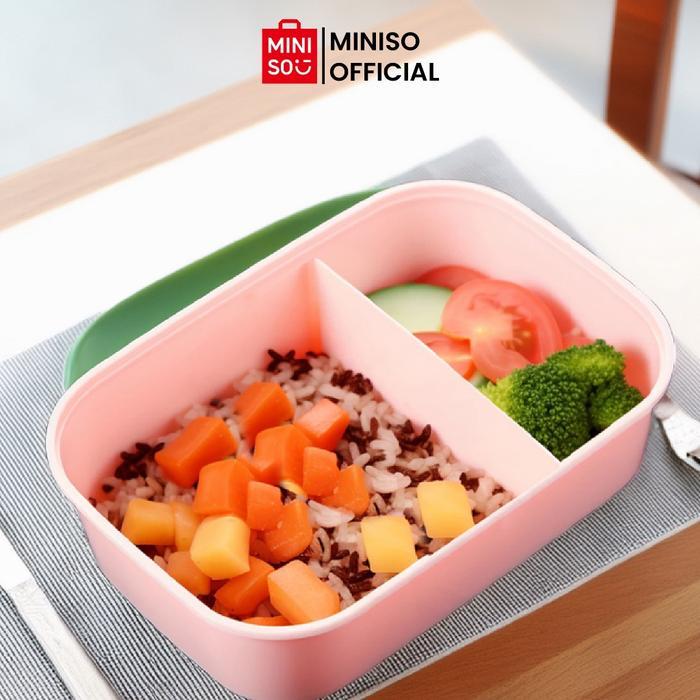 Tempat Bekal Praktis [Back To School] Miniso Lunch Box Set Kotak Makan 1200Ml Kotak Bekal Anti