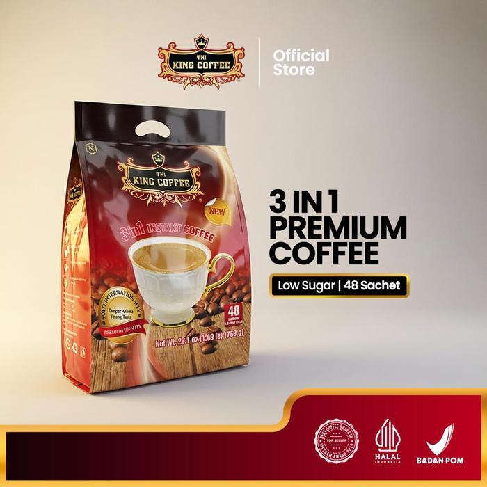 Original Kopi Instan Import Vietnam Tanpa Ampas 3in1 Trung Nguyen King Coffee Isi 48 Stik - Low