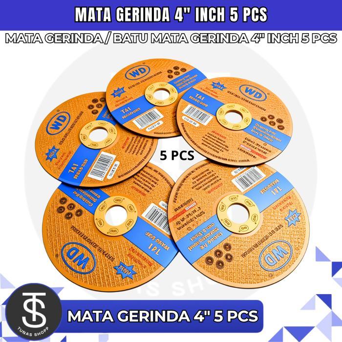 MATA GERINDA WD 5 PCS 4" INCH / BATU POTONG MATA GERINDA WD / MATA GERINDA BATU POTONG WD / WD MATA