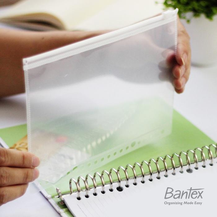 A5 Zip Pocket Transparant Bantex 807208 Plastik File Zipper ATK1384BX