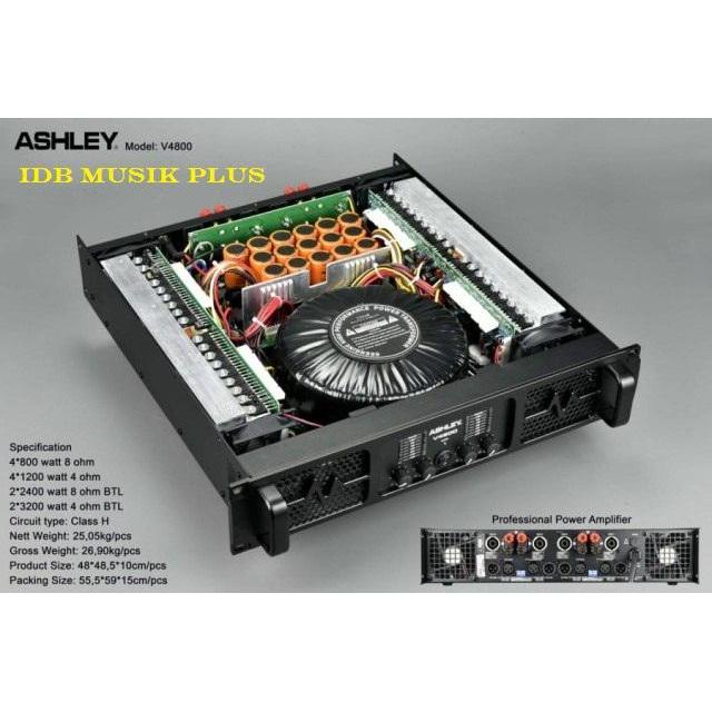 Power Amplifier 4 Channel Ashley V4800 V 4800 Original
