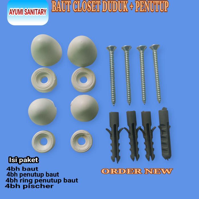 Toto - Baut Closet Duduk+Penutup Toto