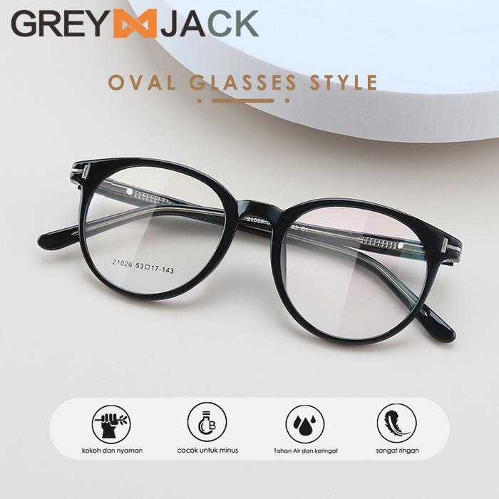 Grey Jack Frame Oval TR Acetate Bisa Minus