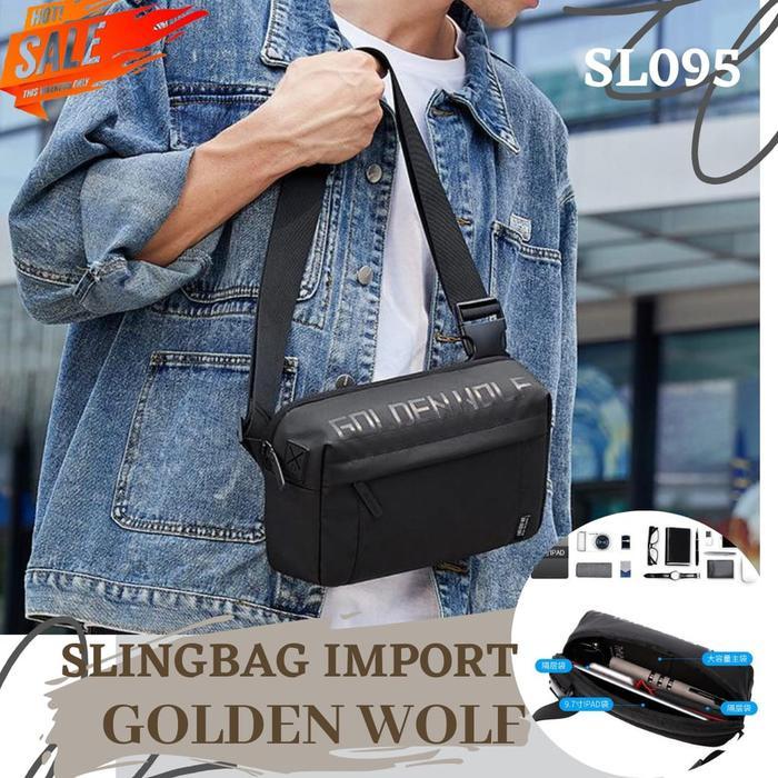Eiger Wallets - Sl095 Golden Wolf - Chest Bag Original Waterproof Tas Selempang Distro Pria Sling