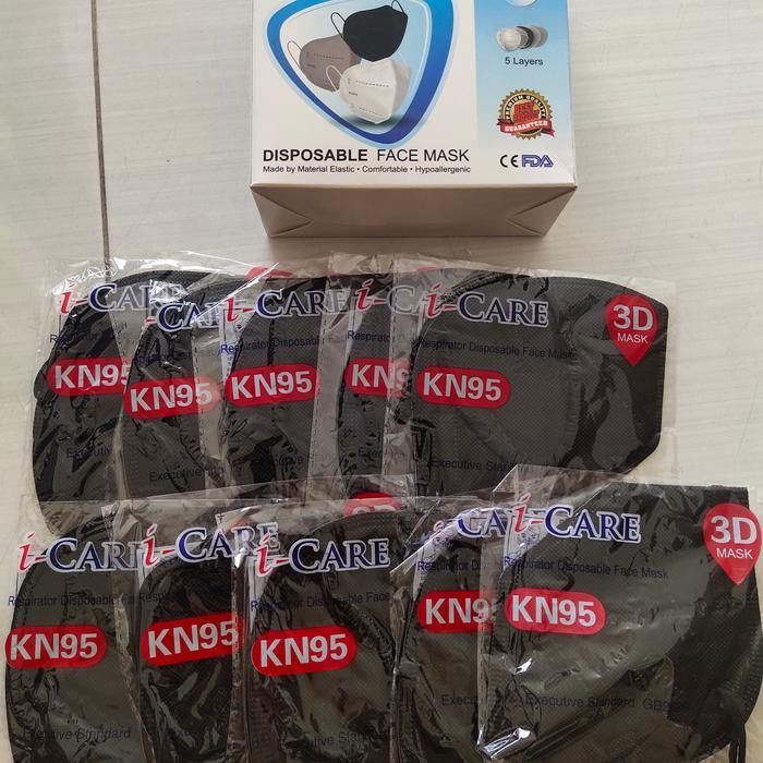 masker kn95 icare 5ply hrg 1box isi10pc packing perPC diplastik(KN95)
