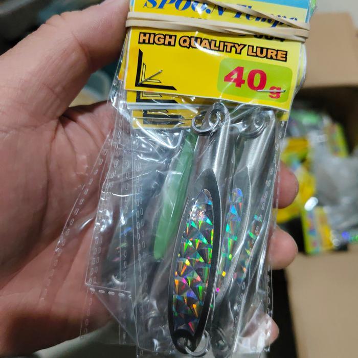 Cokershop- Umpan Spoon Hologram Silver Stainless Spoon Tempe Spoon Pancing 304