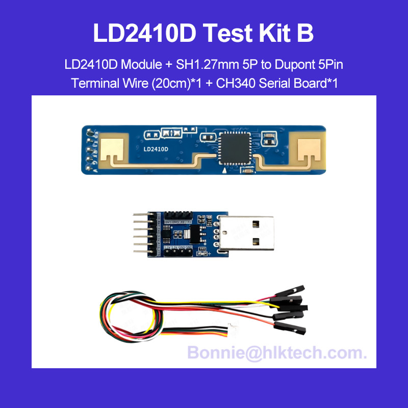 HLK-LD2410D 24GHz mmWave Human Presence Sensor Ceiling/Wall Mount AIoT Smart Device