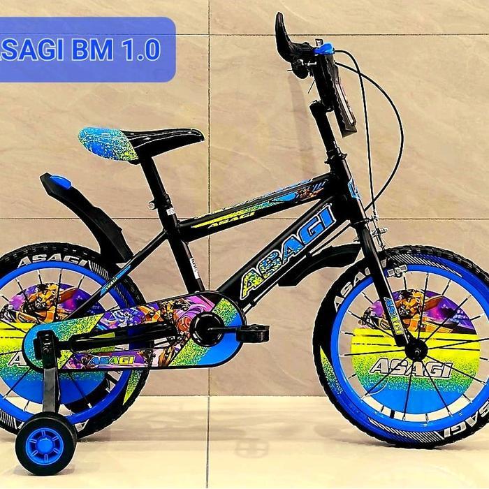 new Sepeda BMX 16" Kekar Anak 5-8 Tahun Roda Bantu Frame Tinggi