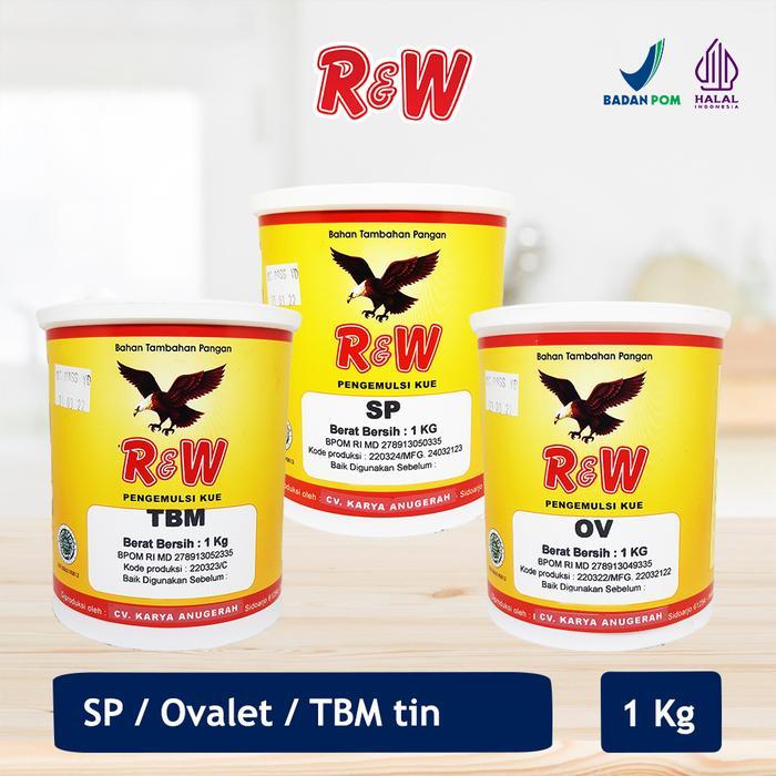 R&W Rajawali Emulsifier SP Ovalet TBM 1 Kg Pengemulsi Kue Cake Baking Brownies Bolu Halal Food Grade