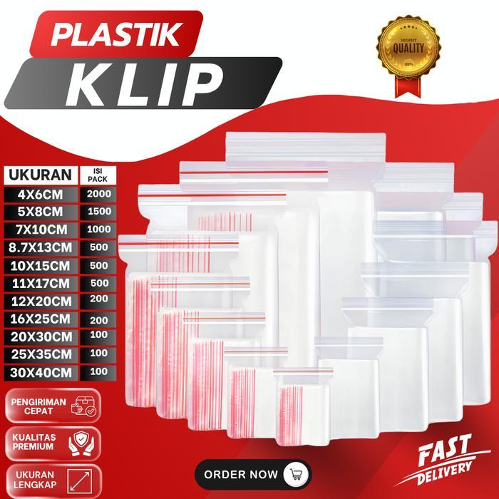 Ready Plastik Klip Bening Zip Lock / Plastik Packing Makanan Packing Aman