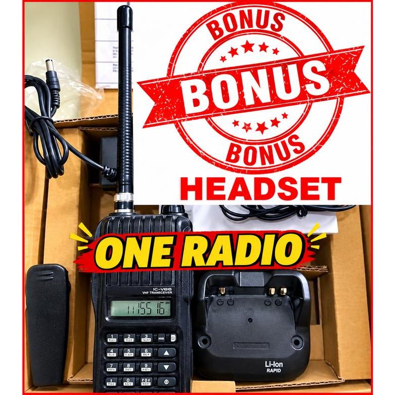 WALKIE TALKIE RADIO HT Ic V 80 ICV80 IC - V80 VHF BONUS HEADSET handy talky V80E V80 ic v 80 new