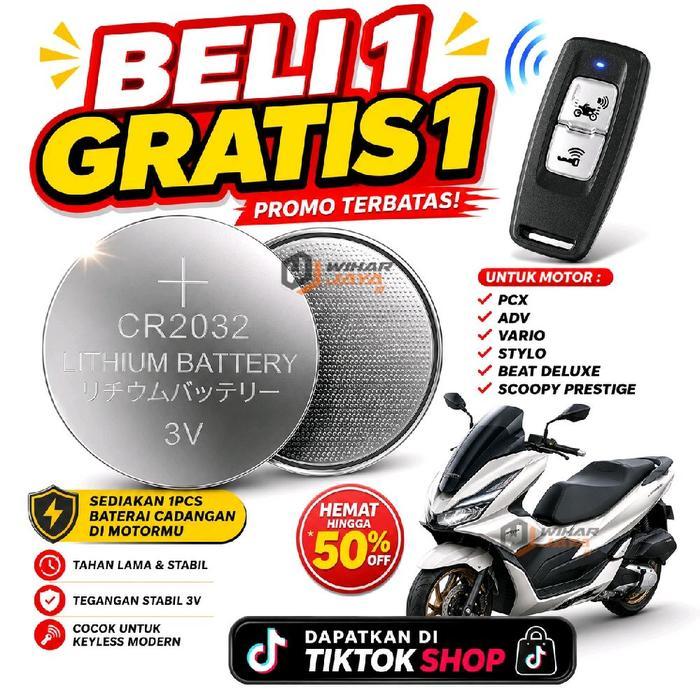 Baterai Remote Keyless Honda CR2032 Garansi 1 Bulan untuk Vario 125 150 160 PCX ADV Scoopy Beat