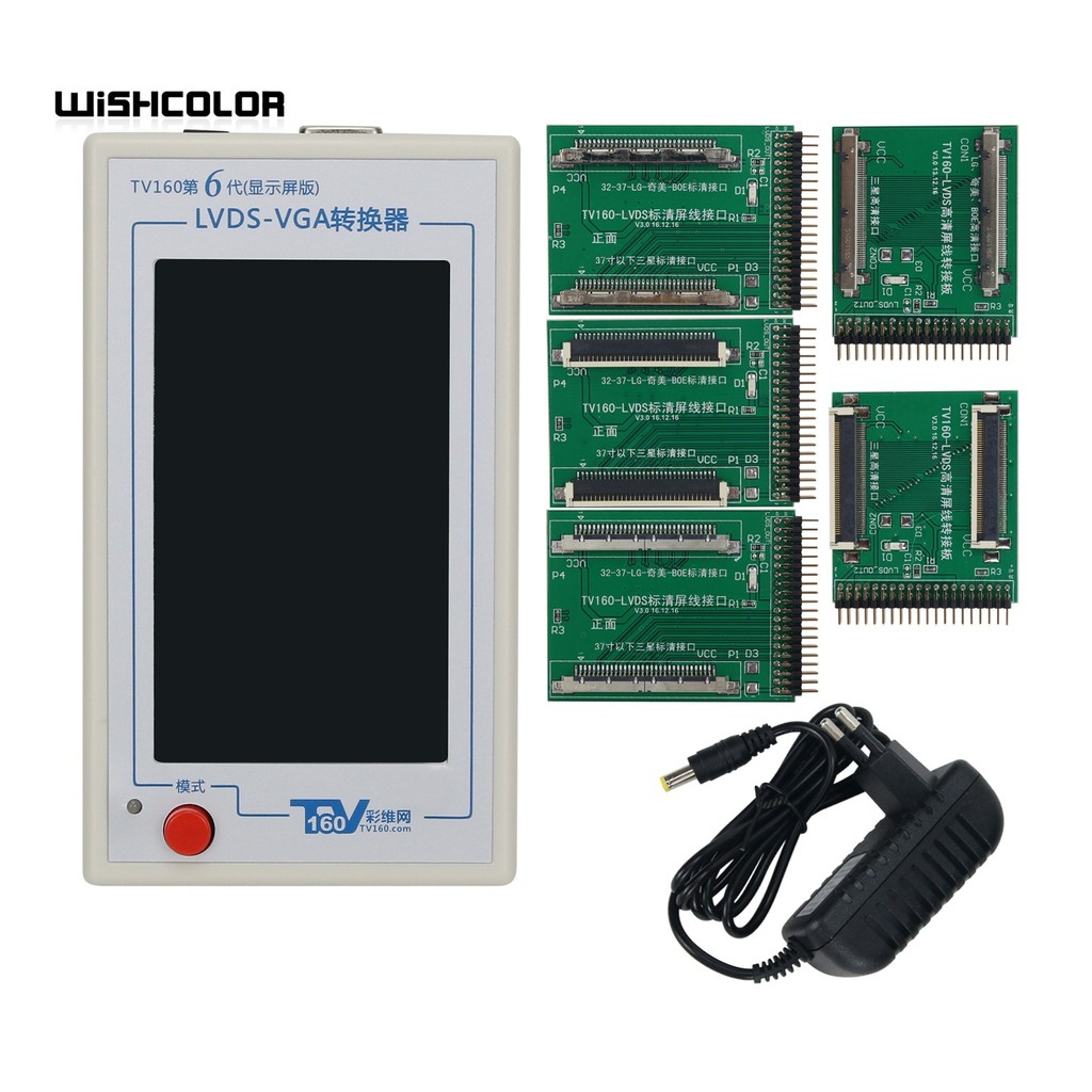 HamGeek TV160 6TH Generation Mainboard Converter LVDS-VGA Converter LCD TV Motherboard Tester 4.3" S