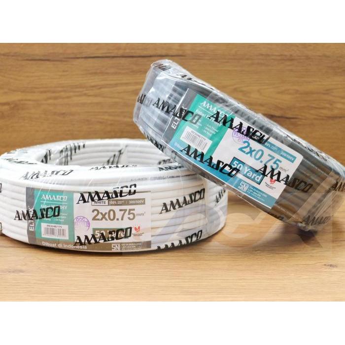 GRATIS ONGKIR AMASCO KABEL ( 1 ROL = 45 METER ) NYM HY 2 x 0.75