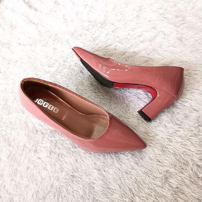 Top pansus glosy import 8 cm premium terbaru tapak karet anti licin