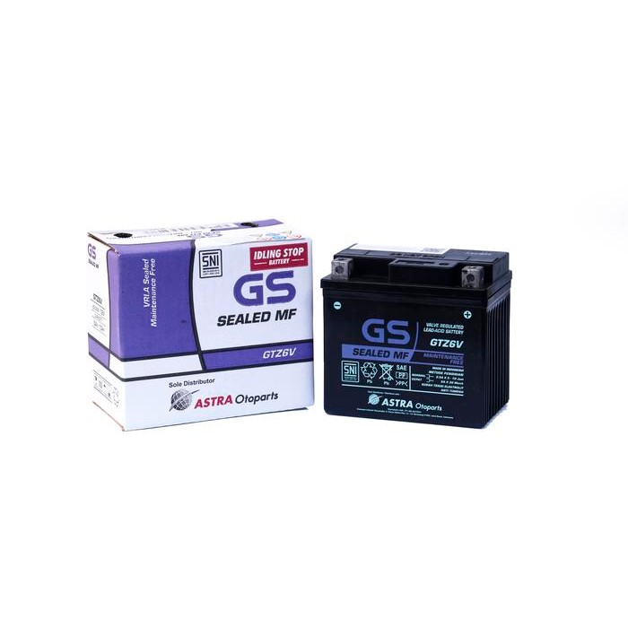 Aki Motor Gs Astra Gtz6V Mf Untuk Beat, Vario, Pcx, Cbr- Aki