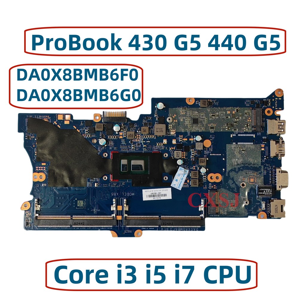 Casing Laptop DA0X8BMB6F0 DA0X8BMB6G0 For HP ProBook 430 G5 440 G5 Laptop Motherboard With 3865U 440