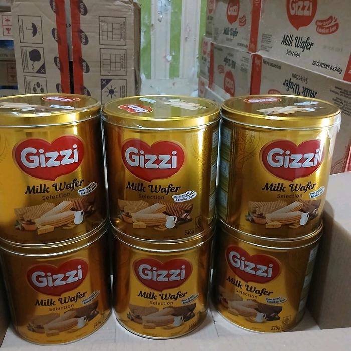 GIZZI KALENG 1 DUS ISI 6 KALENG .EXP TAHUN 2026 Cookies Snack Food Kering Biskuit Cemilan Makanan