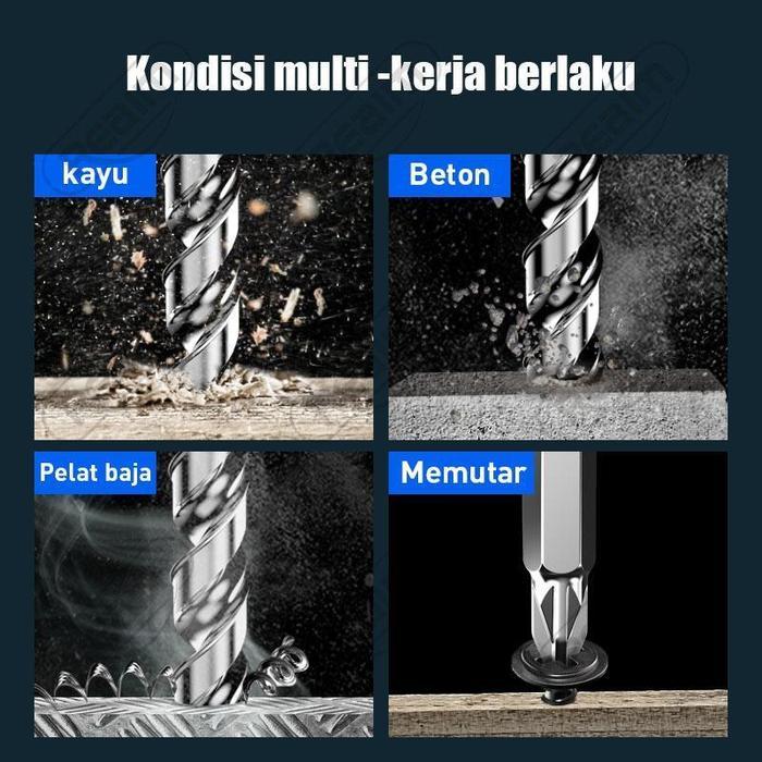 kencana REAIM 399V Bor listrik 2IN1 Bor Baterai Cas Bor Portable Baterai Impact Bor Listrik Set
