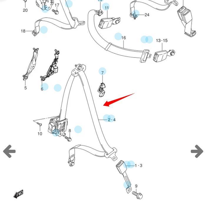 Seat Belt Suzuki Ertiga 2016 2017 ori SGP