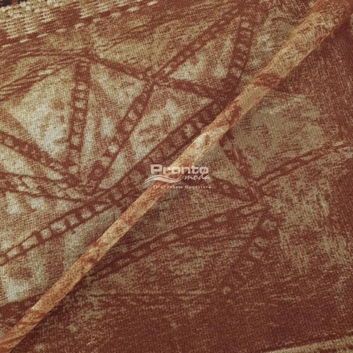 PROMO Tulle Stretch Brown Motif Abstrak (Pronto Moda)*