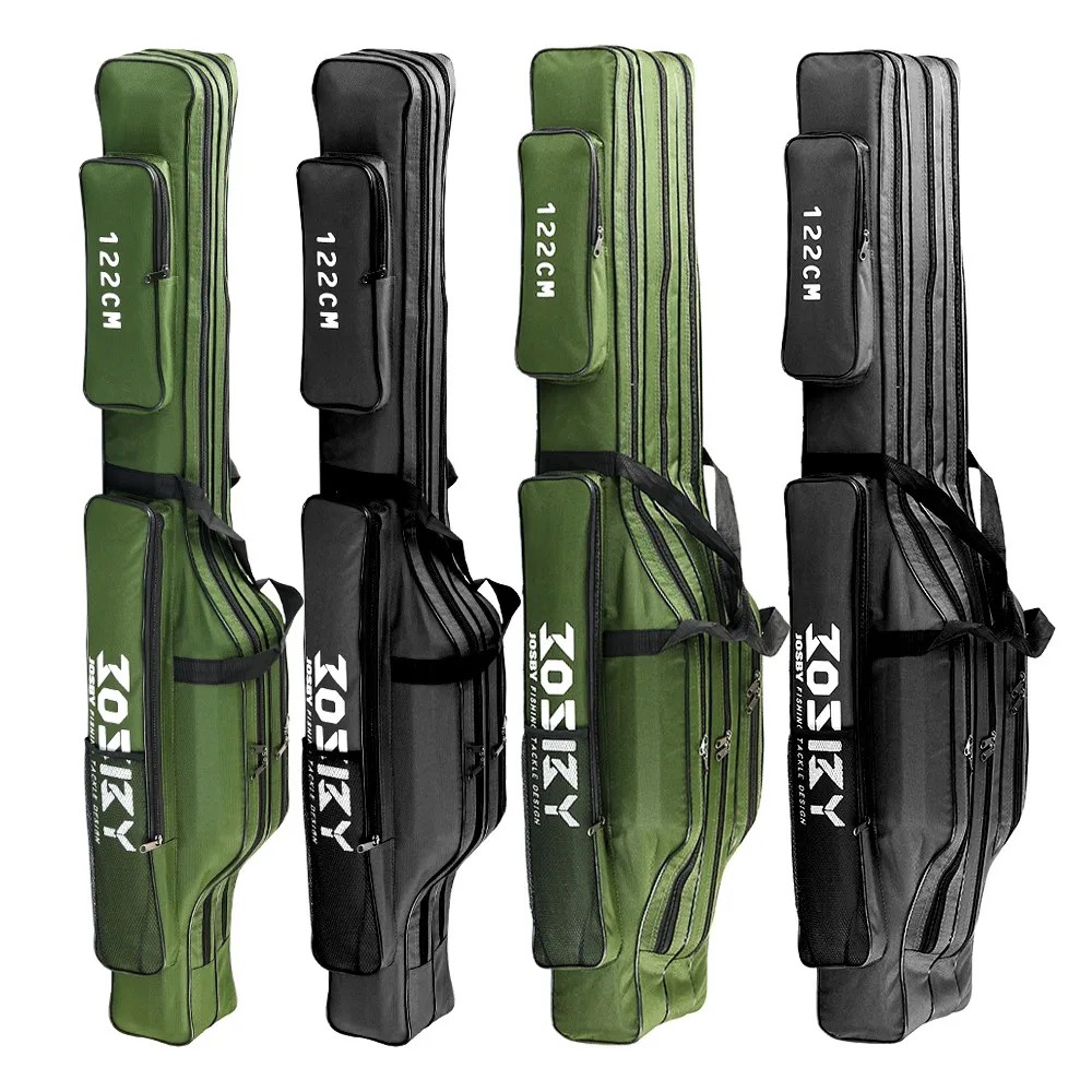 Fishing Rod Bags 60/100/122/150/152/180CM Tackle Collapsible Oxford cloth Fishing Zipped Case