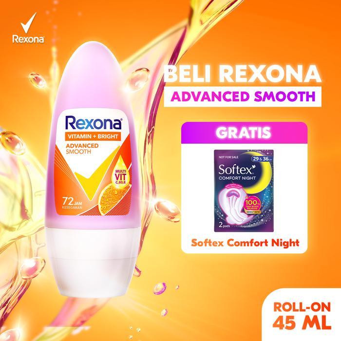 i0cc- [Free Softex Comfort Night] Buy 1 Rexona Women Advanced Smooth 45Ml