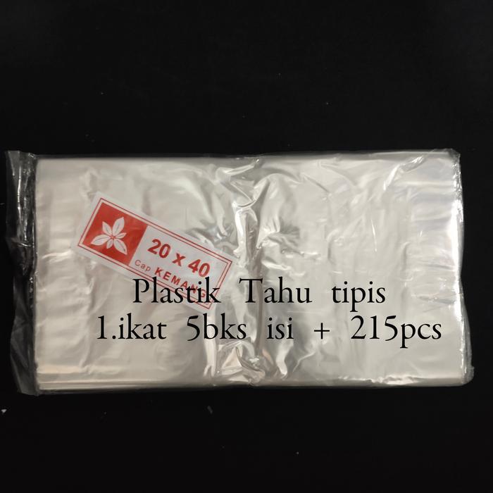 1sxa- Plastik Pp Tahu Tipis, Uk 20X40,Kantong Plastik Pp Tipis ,Cap Kemang