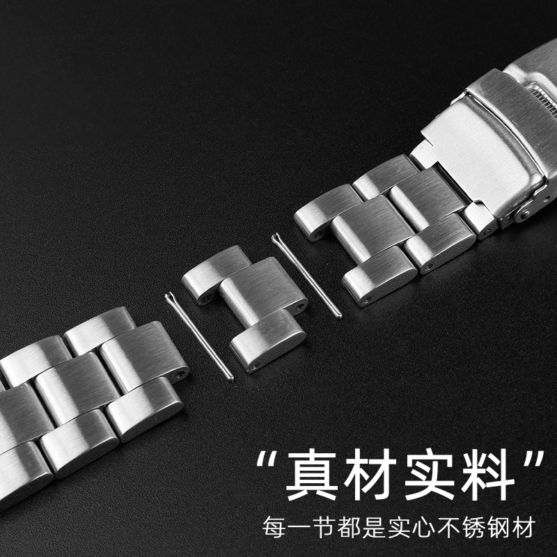 Stainless Steel Strap For Casio Duro MDV106-1A MDV-106 Mdv107-1A Curved Bracele Seiko Diving metal